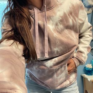 Purple tye dye hoodie    Womens large